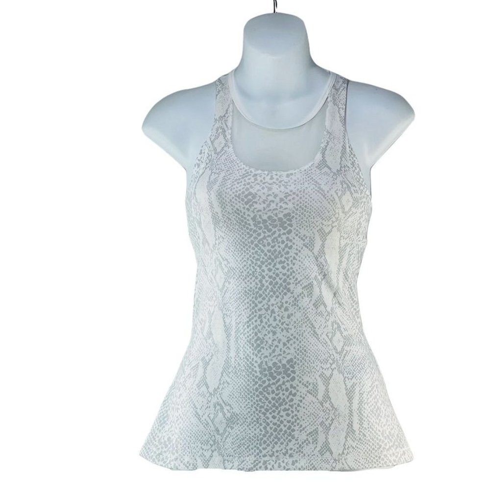 LULULEMON Athletica Tank Women's Activewear Racerback Size 2 White/Gray
